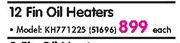 Delonghi 12 Fin Oil Heaters-KH771225 Each