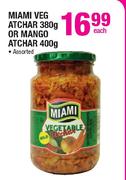 Miami Veg Atchar-380g Or Mango Atchar-400g Assorted Each
