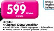 Jensen 4 Channel 1700W Amplifier (JA-TS450)