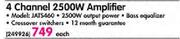 Jensen 4 Channel 2500W Amplifier (JATS460)-Each 