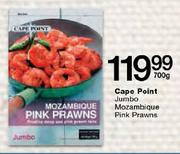 Cape Point Jumbo Mozambique Pink Prawns-700g