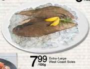 Extra-Large West Coast Soles-100g