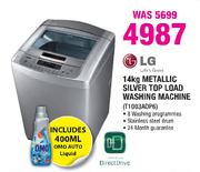 LG Metallic Silver Top Load Washing Machine-14kg(T1003ADP6)