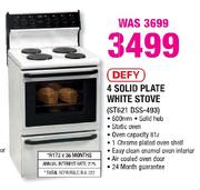 Defy 4 Solid Plate White Stove(ST621 DSS-493)