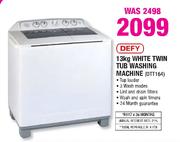 Defy White Twin Tub Washing Machine-13kg(DTT164)