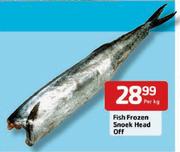 Fish Frozen Snoek Head Off - Per kg