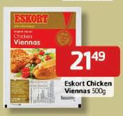 Eskort Chicken Viennas-500g