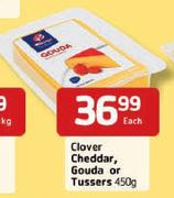 Clover Cheddar,Gouda or Tussers-450g Each