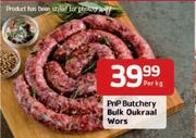 PnP Butchery Bulk Oukraal Wors - Per Kg