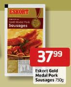 Eskort Gold Medal Pork Sausages- 750g