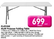 Platone Multi Purpose Folding Table-Each