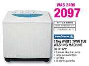 Kelvinator White Twin Tub Washing Machine-14kg(KL14TT2W)