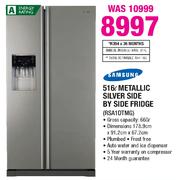 Samsung Metallic Silver Side By Side Fridge-516Ltr(RSA1DTMG)