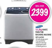 Samsung White Twin Tub Washing Machine-13.2kg(WT13J4PIW)