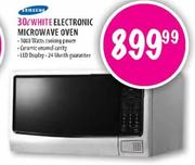 Samsung White Electronic Microwave Oven-30Ltr