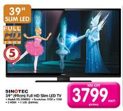 Sinotec 39"(99cm) Full HD Slim LED TV(STL-39ME82)