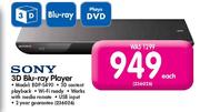 Sony 3D Blu-Ray Player(BDP-S490)