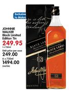 Johnnie Walker Black Limited Edition Tin-750ml Each