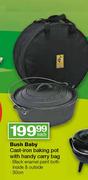 Bush Baby Cast Iron Baking Pot With Handy Carry Bag-Each