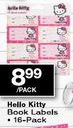 Hello Kitty Book Labels-16-pack per pack