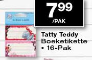 Tatty Teddy Boeketikette-16-pak per pak