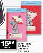Tatty Teddy A4 Book Jackets-5-pack per pack