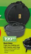 Bush Baby Cast-Iron Baking Pot With Handy Carry Bag Each
