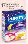 Purity Baby  Cereal Assorted