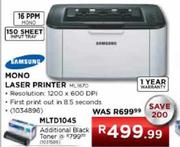 Samsung Mono Laser Printer (ML1670)