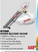 Ryobi Blower Mulching Vacuum-2200W