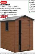 Keter Manor Shed-1170mm x 1800mm x 1980mm