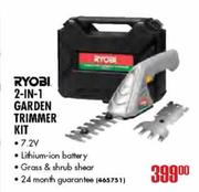 Ryobi 2-In-1 garden Trimmer Kit-7.2V