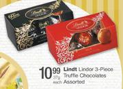 Lindt Lindor Truffle Chocolates Assoreted 3 Piece-37g