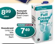 Housebrand Long Life Milk Assorted Each-1L