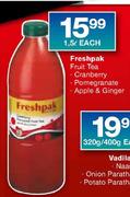 Freshpak Fruit Tea (Cranberry,Pomegranate,Apple & Ginger)-1.5L Each