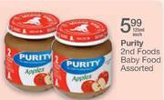 Purity 2nd Foods Baby Food Assorted-125ml Each