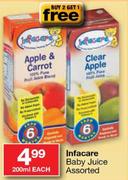 Infacare Baby Juice Assorted-200ml Each