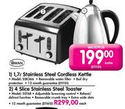 Swan Stainless Steel Cordless Kettle-1.7 Ltr (SSK366)