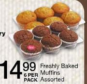 Freshly Baked Muffins Assorted-6 Per Pack