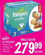 Pampers Active Baby-111's/120's/137's/150's per box