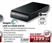 Seagate USB 3.0 Hard Drive (3.5")-2TB