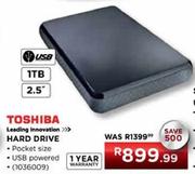 Toshiba 2.5" Hard Drive-1TB