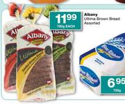 Albany Ultima Brown Bread-700g Each 