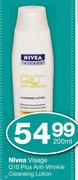 Nivea Visage Q10 Plus Anti-Wrinkle Cleansing Lotion-200ml