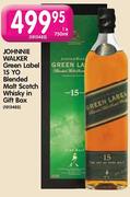 Johnnie Walker Green Label 15 Yo Blended Malt Scotch Whisky In Gift Box-1*750ml