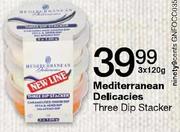 Mediterranean Delicacies Three Dip Stacker-3x120g