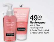 Neutrogene Visibly Clear Pink Grape Fruit Facial Wash-200ml