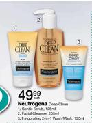 Neutrogena Deep Clean Invigorating 2-In-1 Wash/Mask-150ml Each