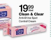 Clean & Clear Anti Shine Spot Control Cream-50ml