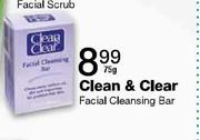 Clean & Clear Facial Cleansing Bar-75g